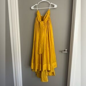 Zimmerman Silk Halter High-Low Dress | Zimmerman Size 2 | Color : Mustard